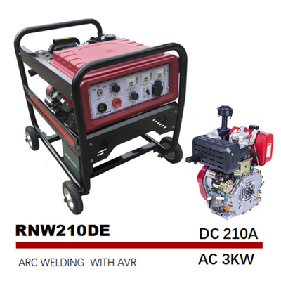 210A Arc DIESEL بالطاقة محرك لحام مولد 12.5L خزان صغير