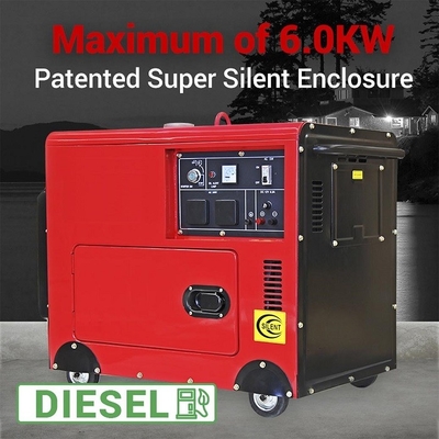 15HP 6.5kw مولدات الديزل الصامتة 69db وضع المحرك منخفض الضوضاء