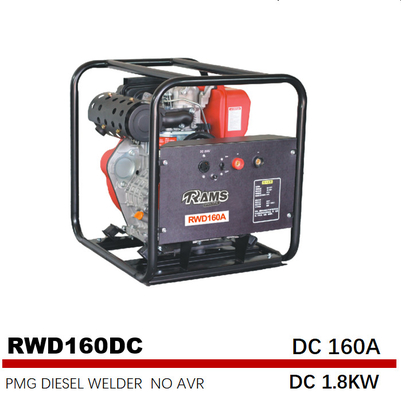 مولدات لحام الديزل 1.8kw DC متوسط ​​التردد 178F المحرك