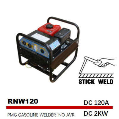 DC 2kw 170F مولد لحام عصا 3.6L خزان الغاز 120A متوسط ​​التردد