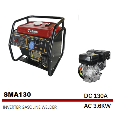 بنزين Hand Start MMA SMAW Welding Equipment 130A 230V Welding Machine