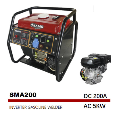 AC 5 kw 200A محرك بنزين محمول يعمل على لحام 420cc يدوي بدء مولد