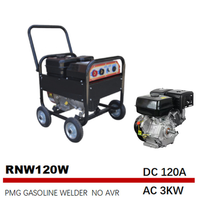 RNW120W يعمل بالبنزين 120 أمبير مولد لحام AC 3kw مغناطيس دائم