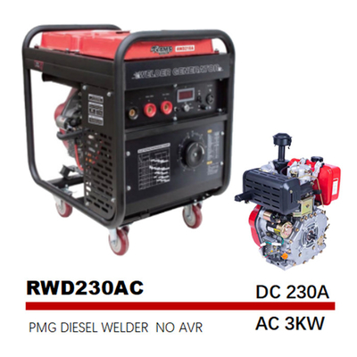 190FE Engine Arc Diesel Ac Dc Welder Generator 230A بدء كهربائي