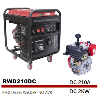 محرك مولد مغناطيسي دائم لحامين متوسط ​​التردد DC 2KW 210A