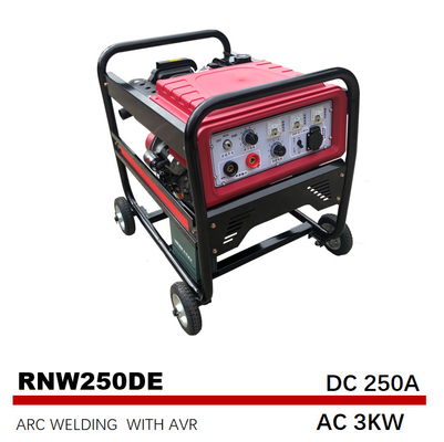 الإثارة الكهربائية بدء مولدات لحام الديزل 192F الطاقة المقدرة الناتج AC 3kw