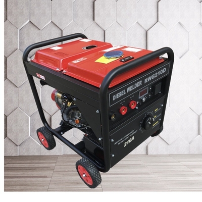 75V 210A Arc DIESEL بالطاقة اللحامون محرك 25L خزان متوسط ​​التردد
